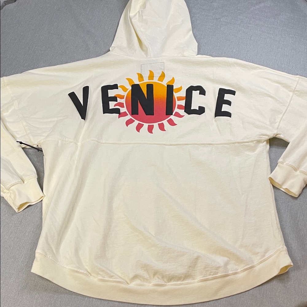 NWT Spirit Jersey Venice Sun Cream Hooded Long Sleeve Shirt Mens Large Unisex